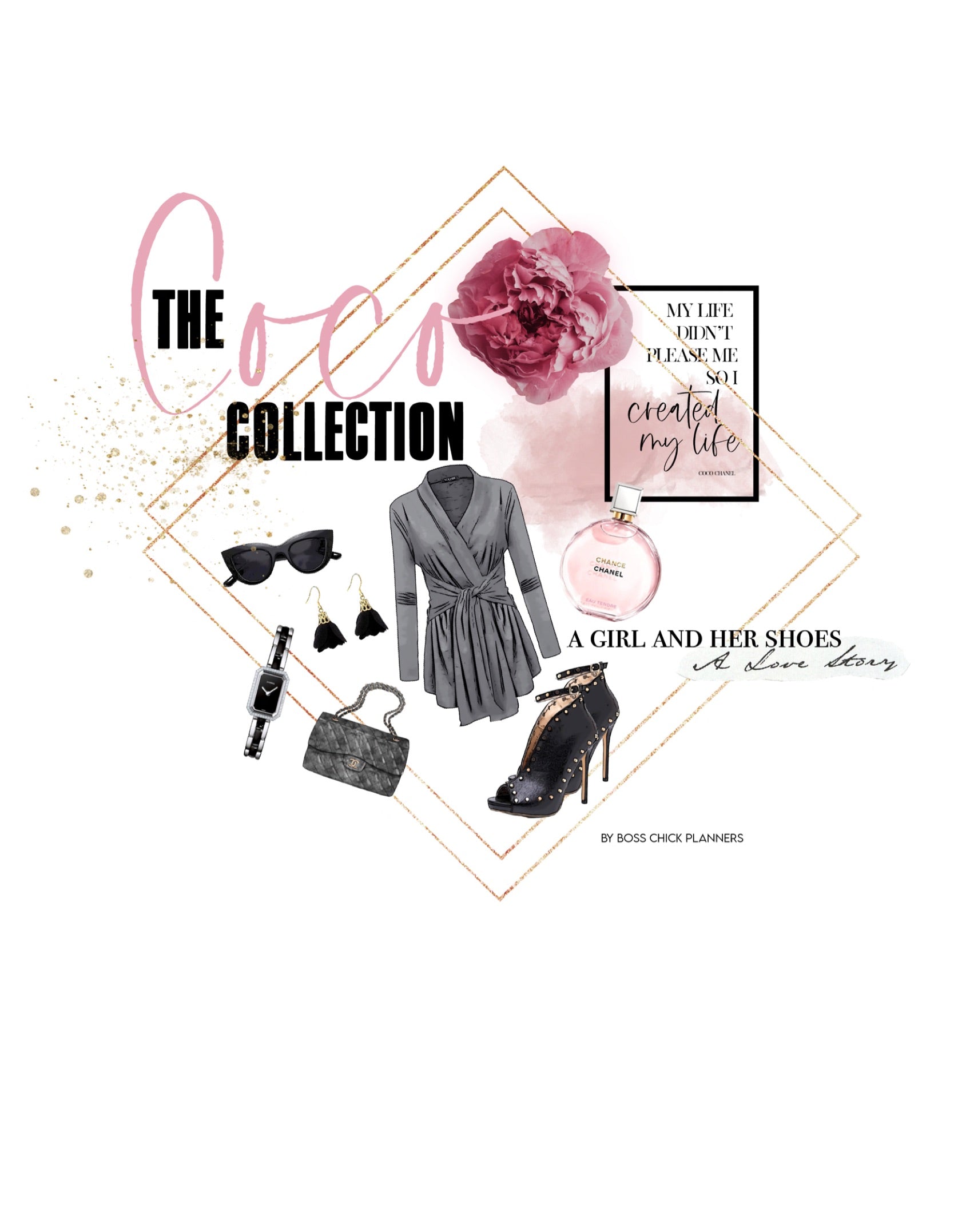 The Vision Board Collection by Luxbook, Goodnotes Stickers, Pink