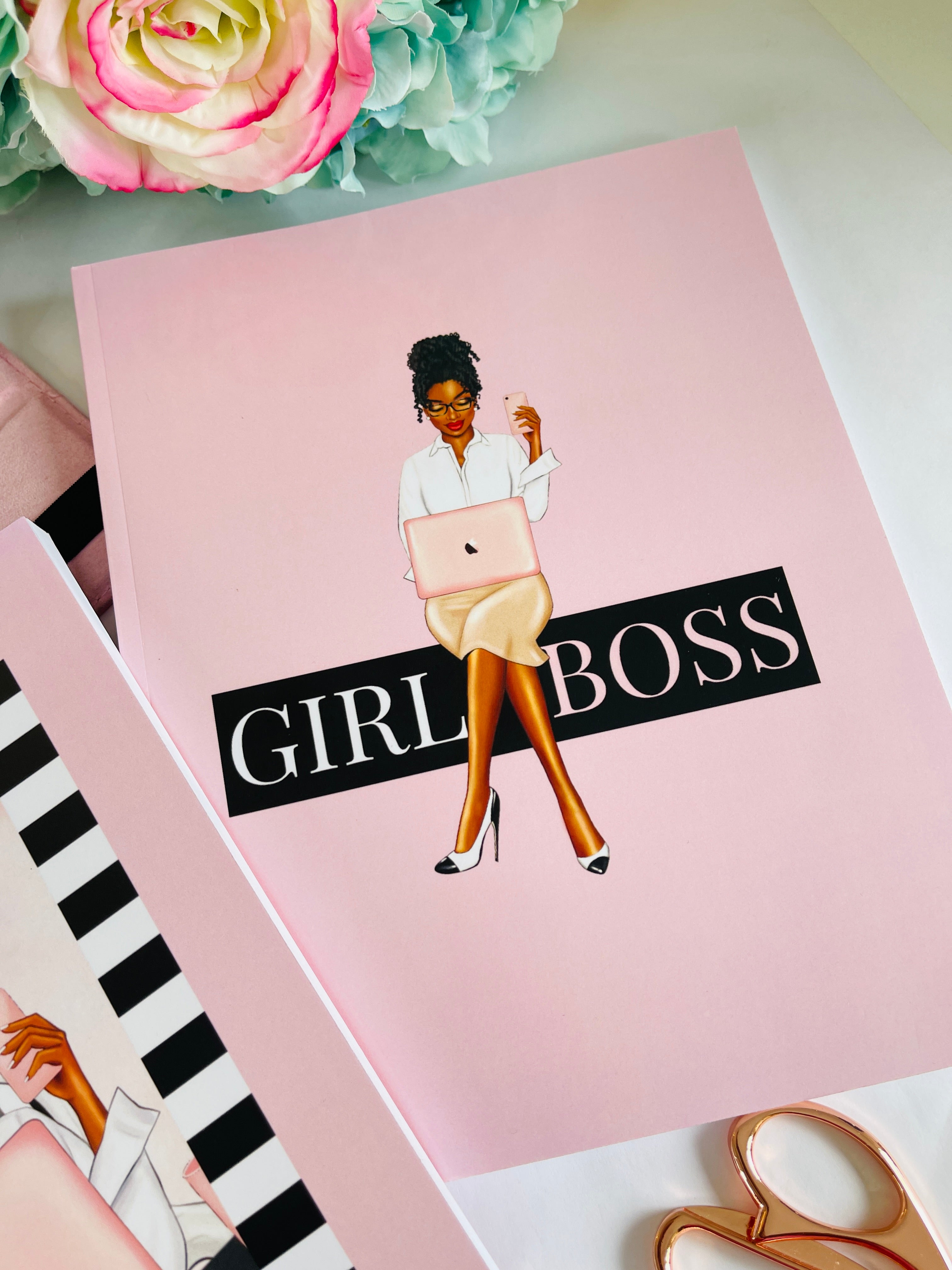 Black Girl Magic Girl Boss Writing Journal for African American