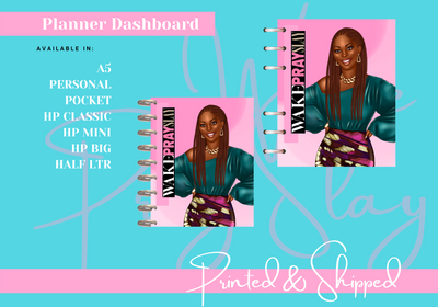 African American Woman Boss Planner Dashboard PM MM GM A5 