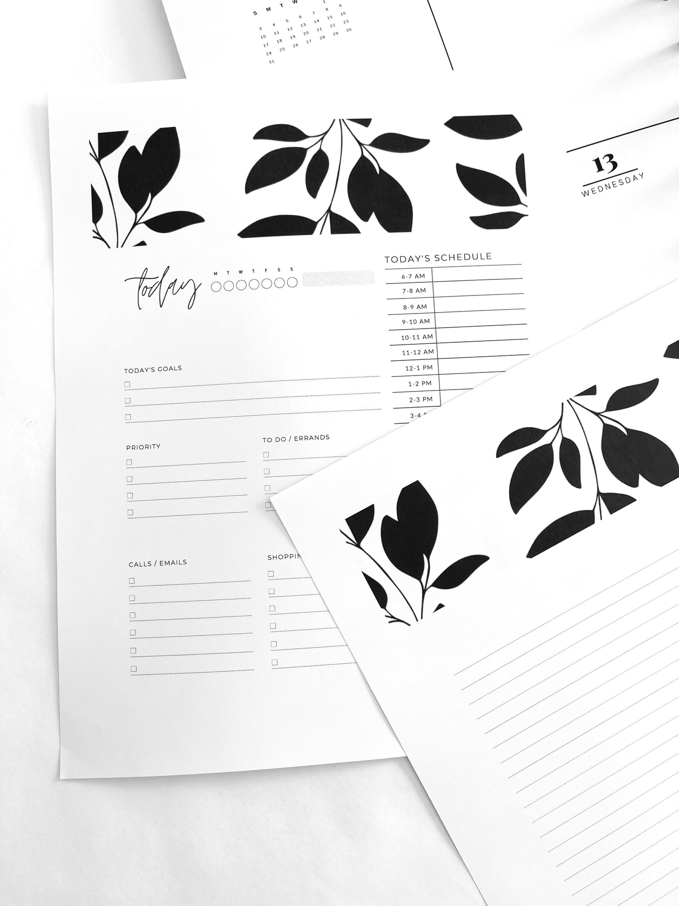 Minimal A5 Printed Planner Inserts